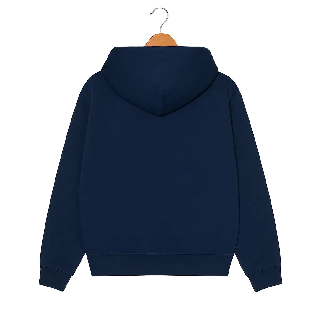 Essential Navy Blue Unisex Fleece Hoodie