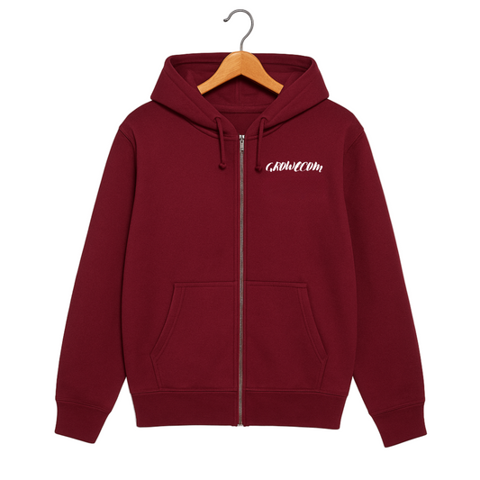 Growecom maroon flecce hoodie