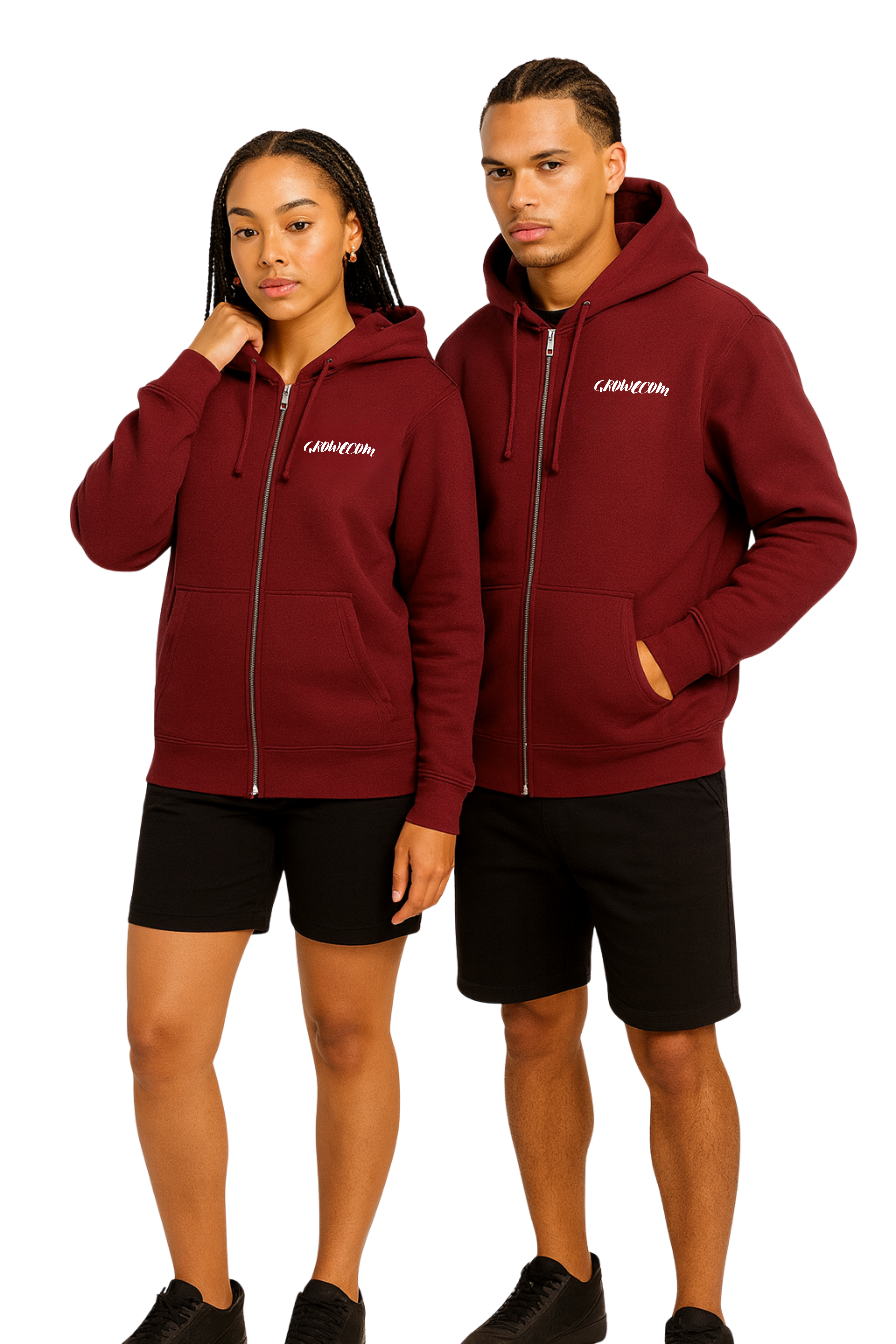 Maroon Zipper Hoodie