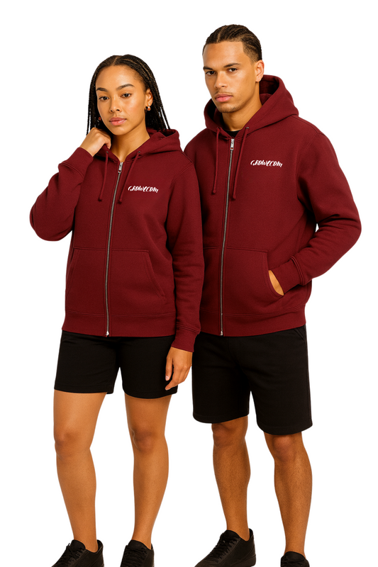 Maroon Zipper Hoodie