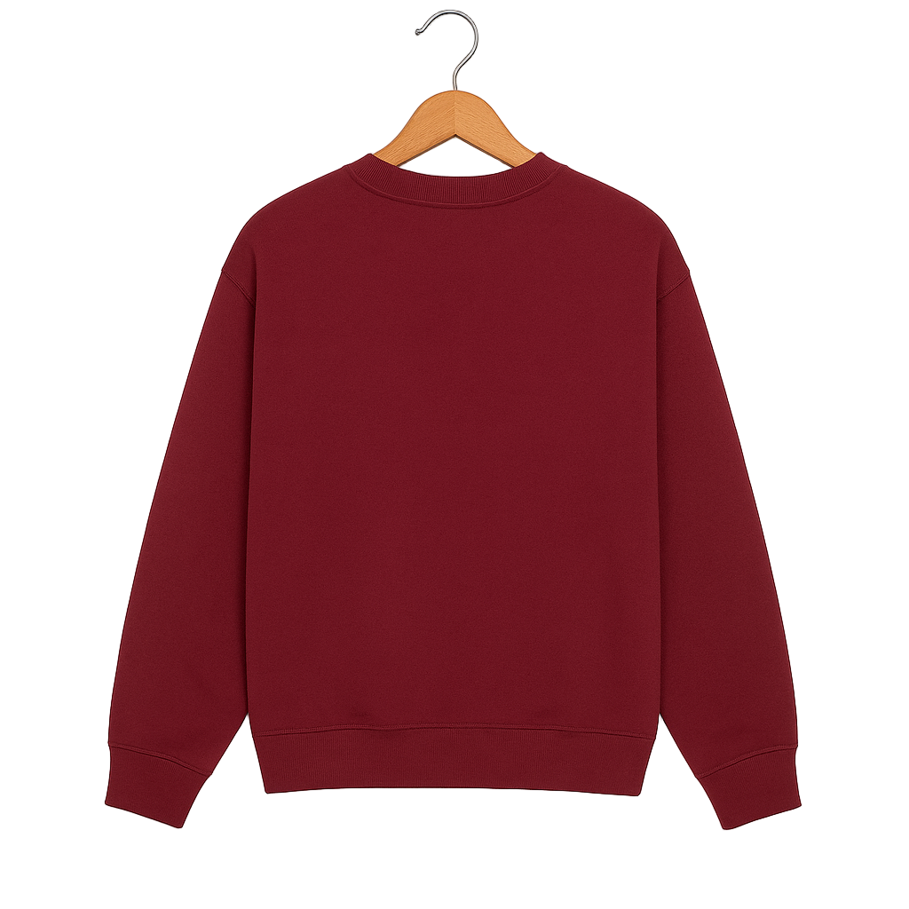 Maroon Unisex Sweatshirt Back