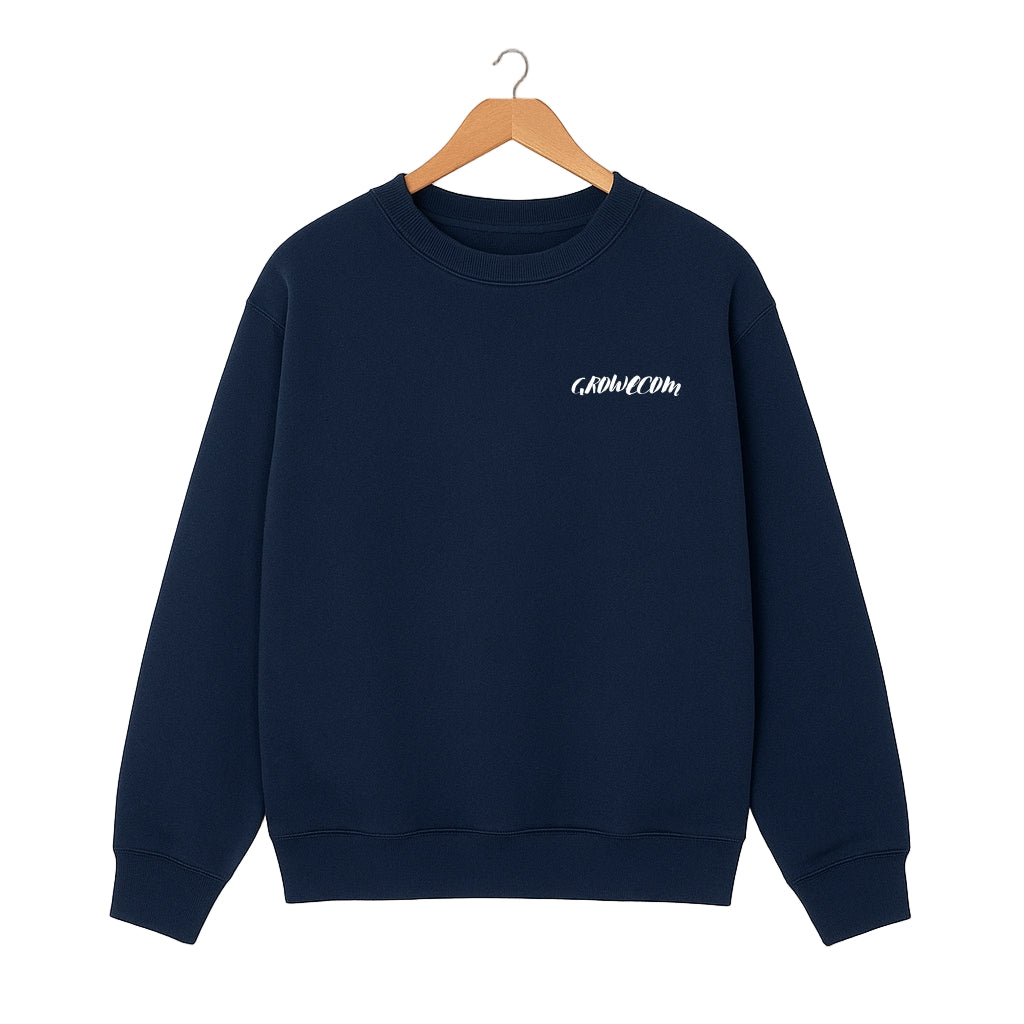 Navy Blue Unisex Sweatshirt Front