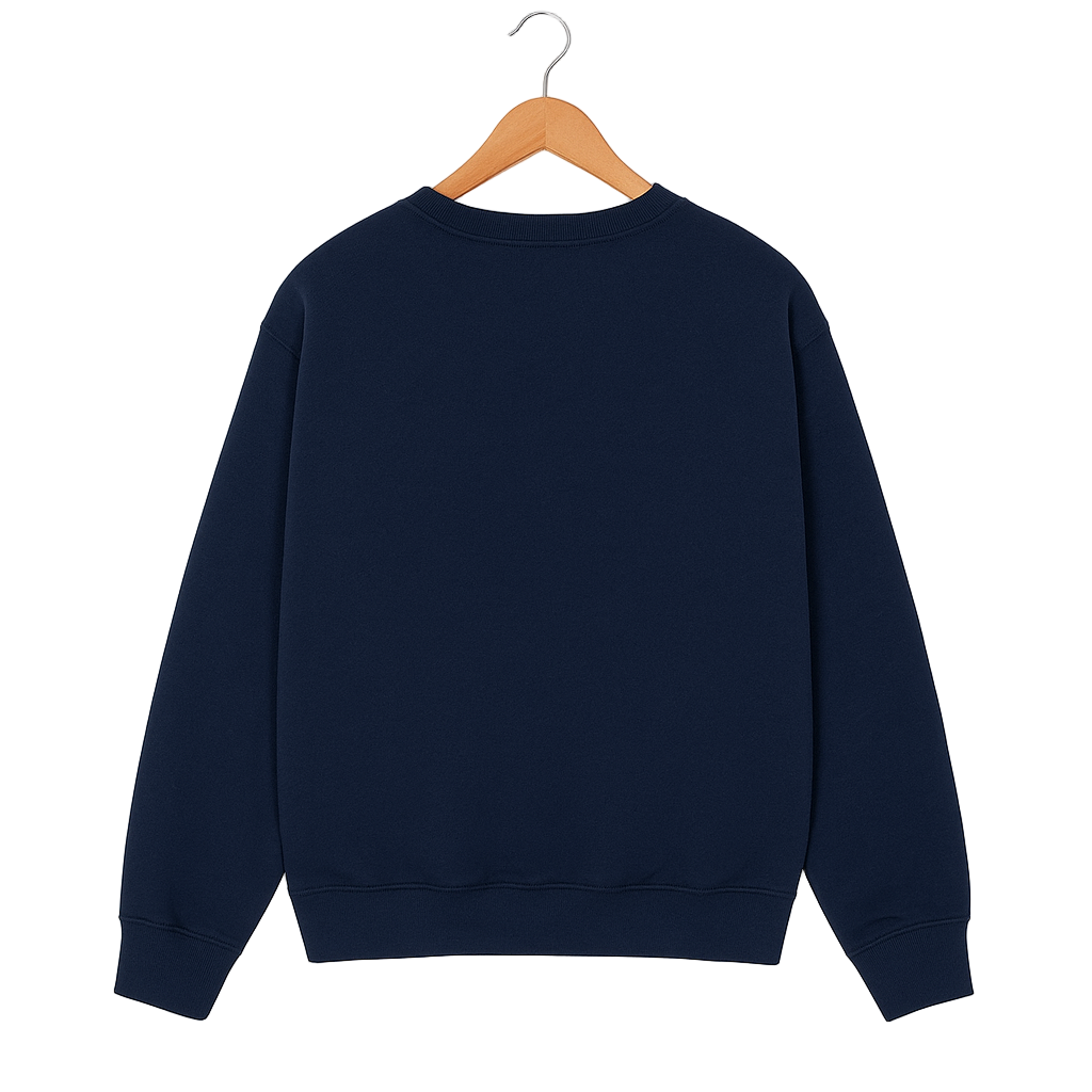 Navy Blue Unisex Sweatshirt Front back