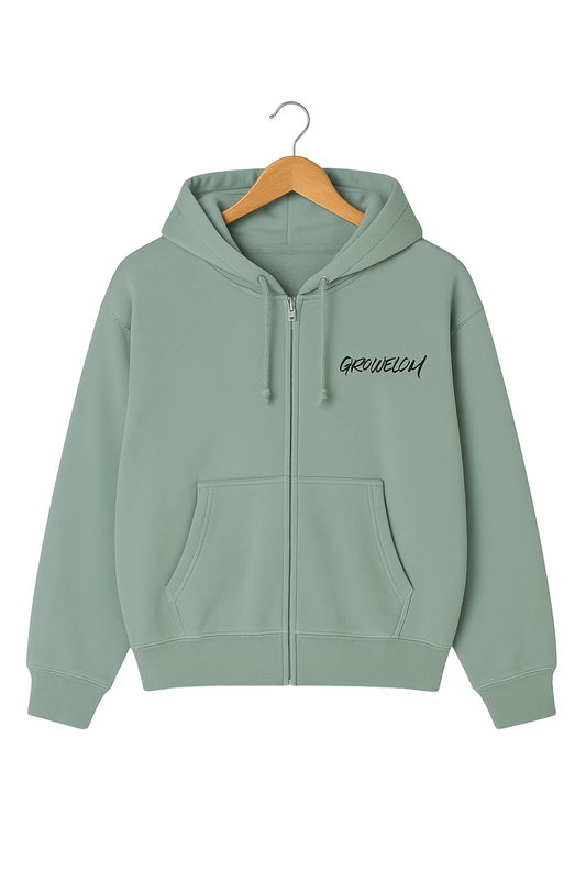 Sea Green Zip-up Hoodie