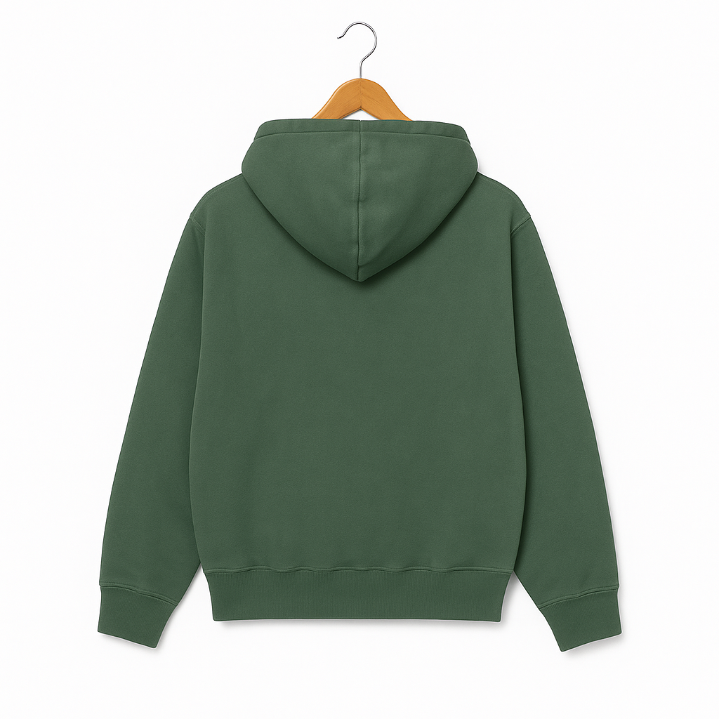 Unisex Green Fleece Hoodie